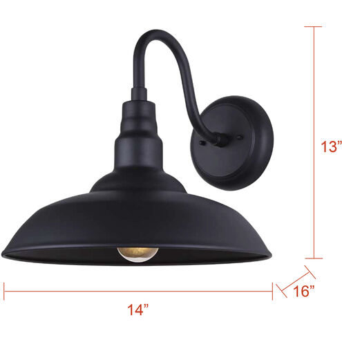 Valec 1 Light 13 inch Sand Black Outdoor Wall Lantern