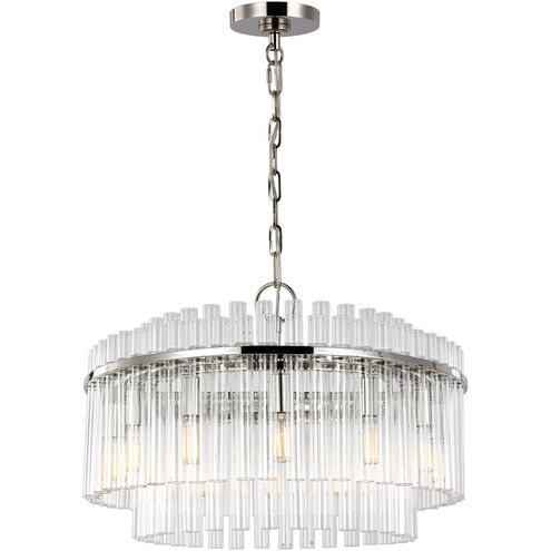 C&M by Chapman & Myers Beckett 12 Light 24 inch Polished Nickel Chandelier Ceiling Light