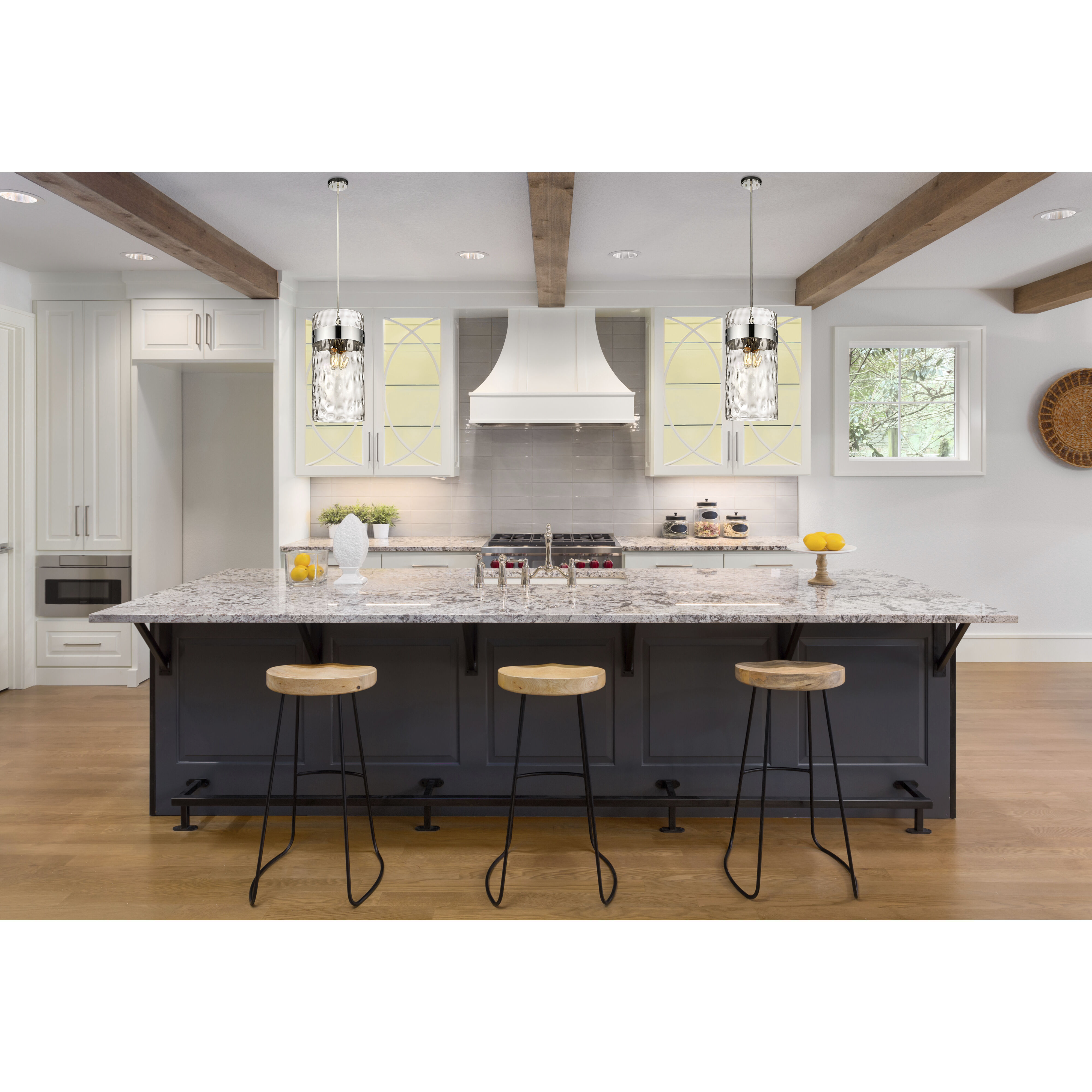 Fontaine 4 Light 13 inch Polished Nickel Pendant Ceiling Light