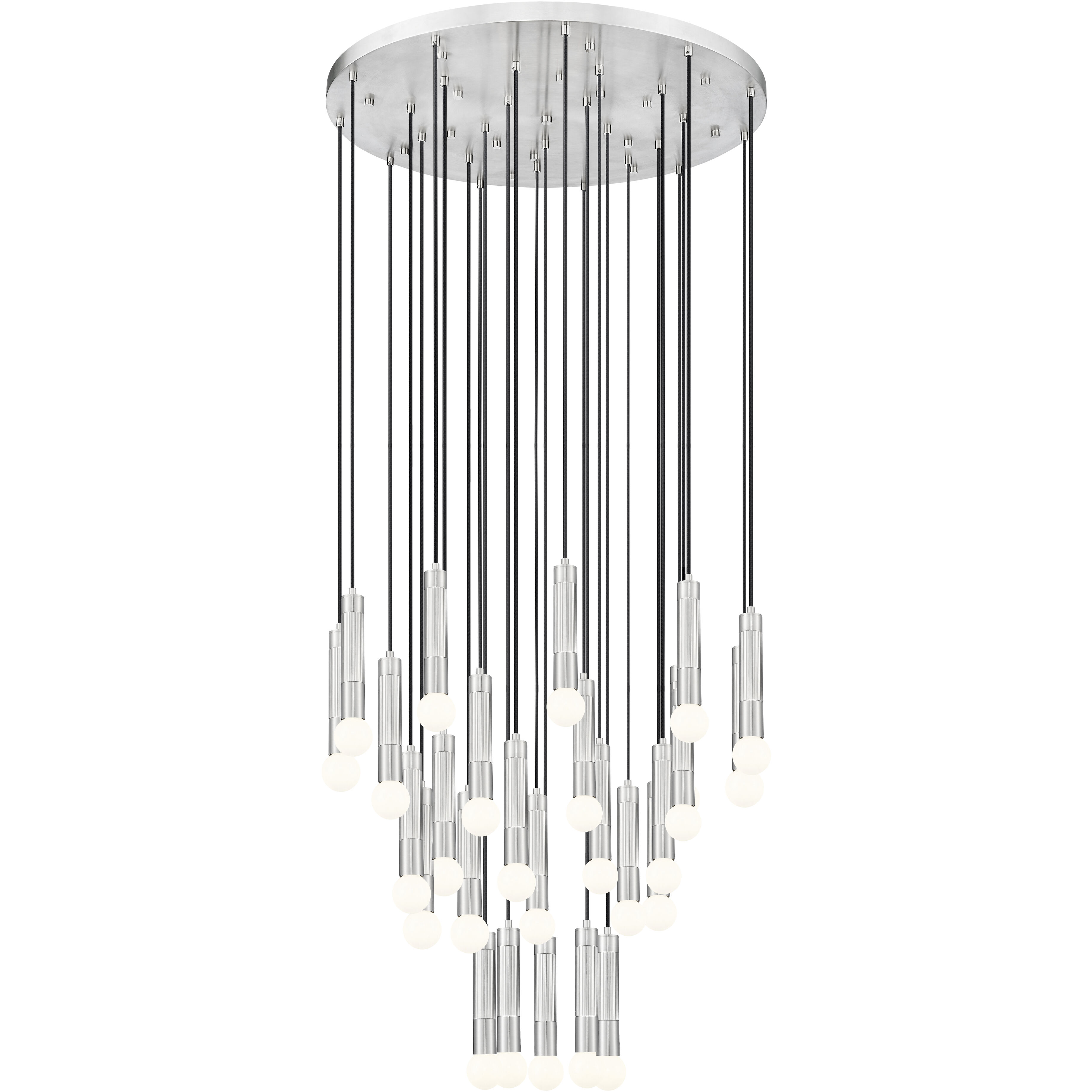 Stari 27 Light 36 inch Brushed Nickel Chandelier Ceiling Light