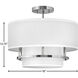 Graham 3 Light 16 inch Polished Nickel Indoor Semi-Flush Mount Ceiling Light