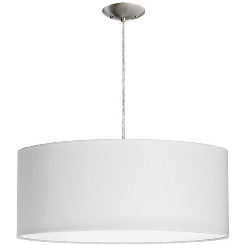 Modern LED 22 inch Satin Chrome with White Pendant Ceiling Light