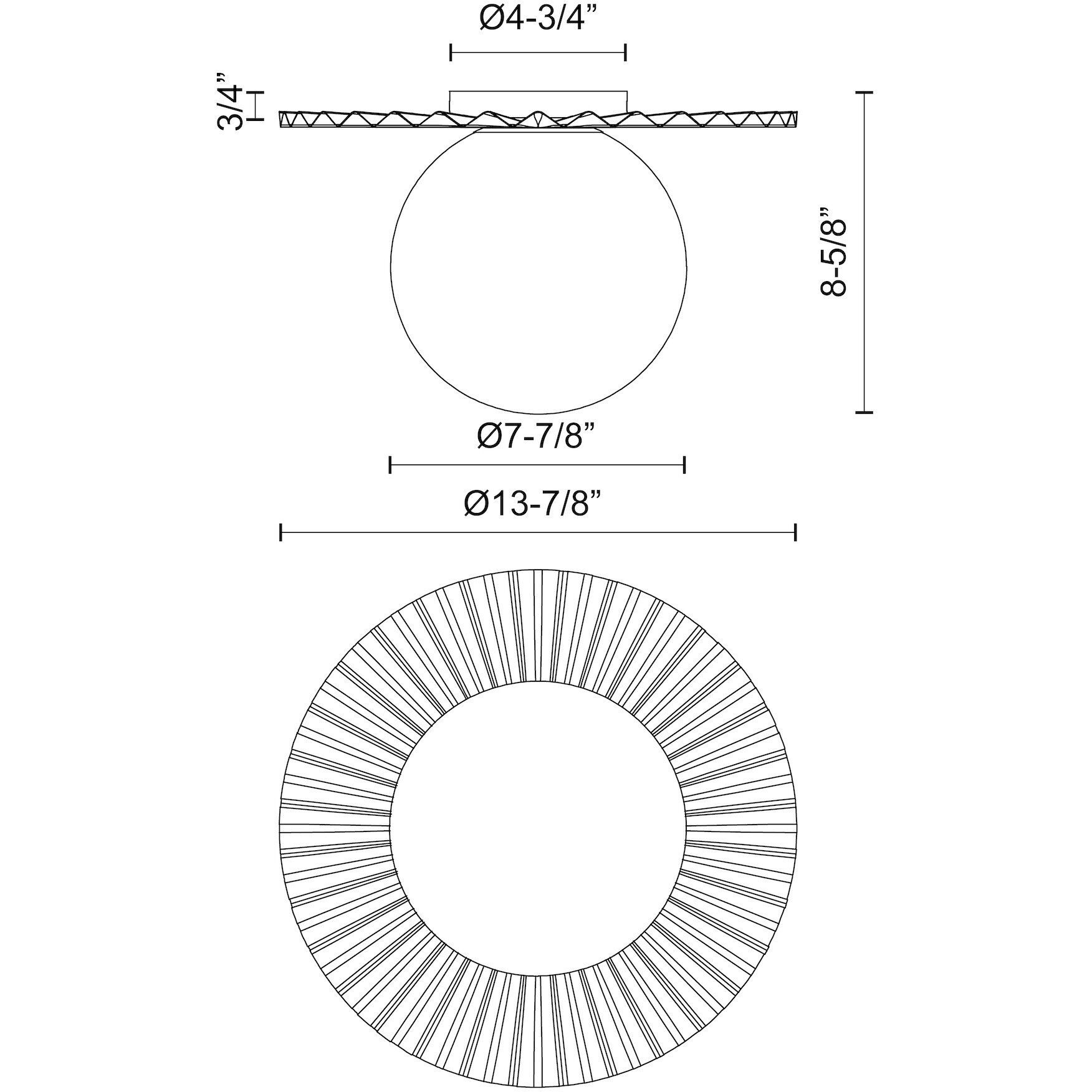 Alora Mood Plume 1 Light 13.88 inch Brushed Gold Flush Mount Ceiling Light