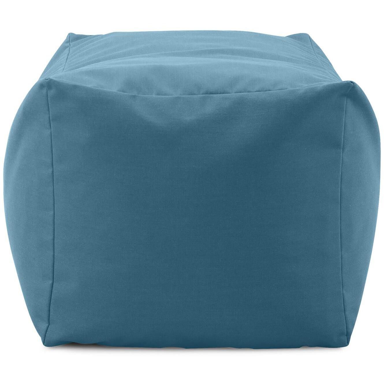 Seascape 18.25 inch Turquoise Outdoor Pouf Bench