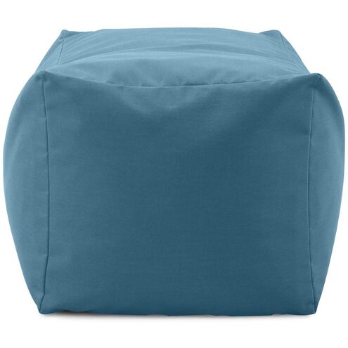 Seascape 18.25 inch Turquoise Outdoor Pouf Bench