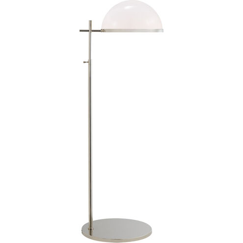 Kelly Wearstler Dulcet 43.5 inch 60.00 watt Polished Nickel Pharmacy Floor Lamp Portable Light in White Glass, Medium