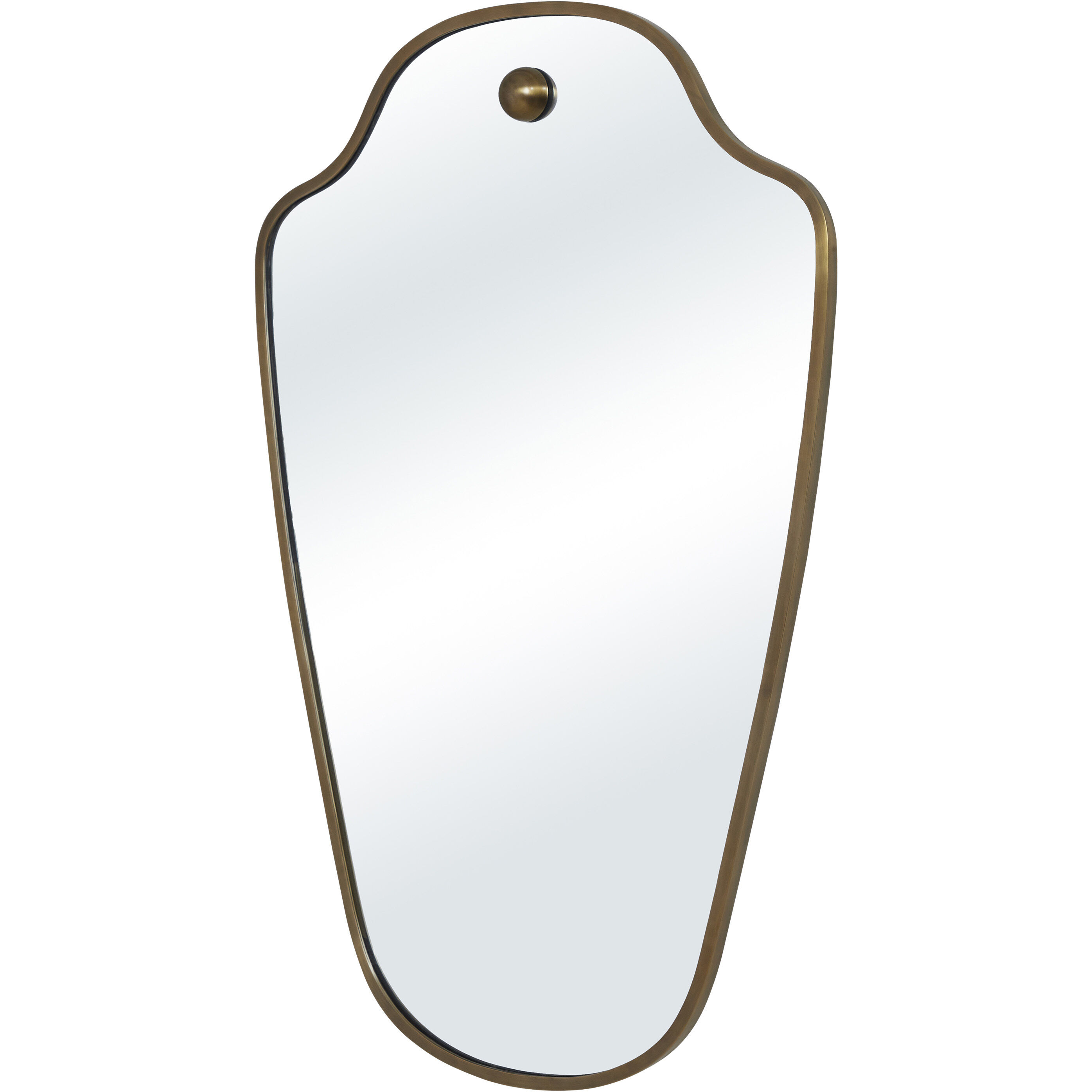 Elodie 40 X 25.75 inch Dark Antique Brushed Brass Wall Mirror