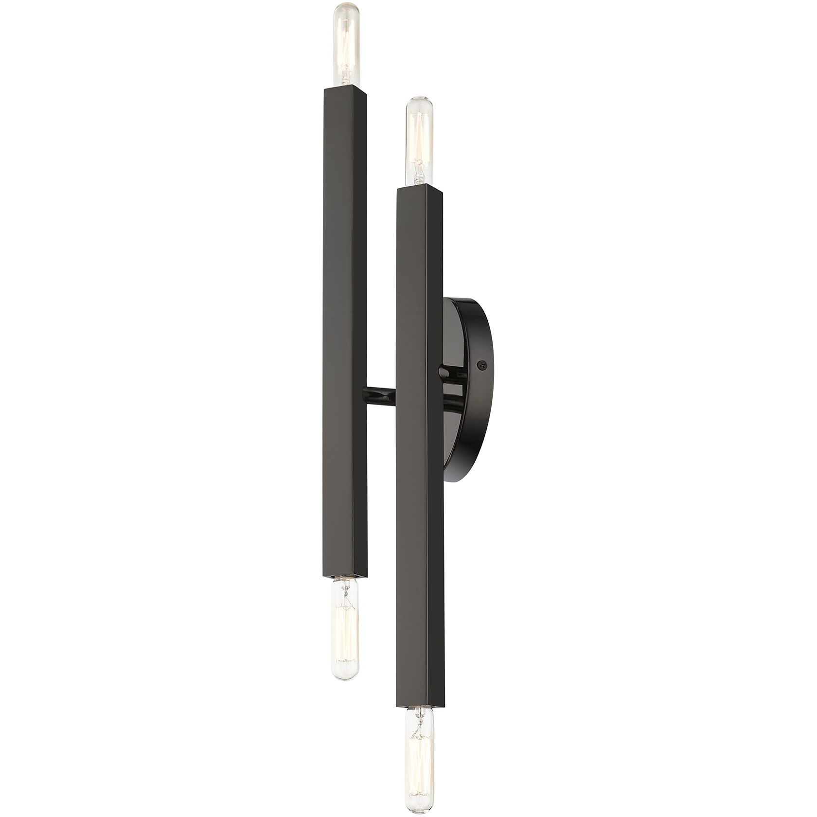 Monaco 4 Light 5.13 inch Black Chrome ADA Wall Sconce Wall Light