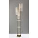Trio 68 inch 120.00 watt Antique Brass Shelf Floor Lamp Portable Light