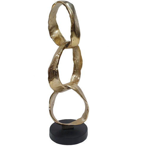 Interlocking Gold and Black Decorative Object