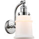 Franklin Restoration Canton LED 7 inch Polished Chrome Sconce Wall Light in Matte White Glass, Franklin Restoration
