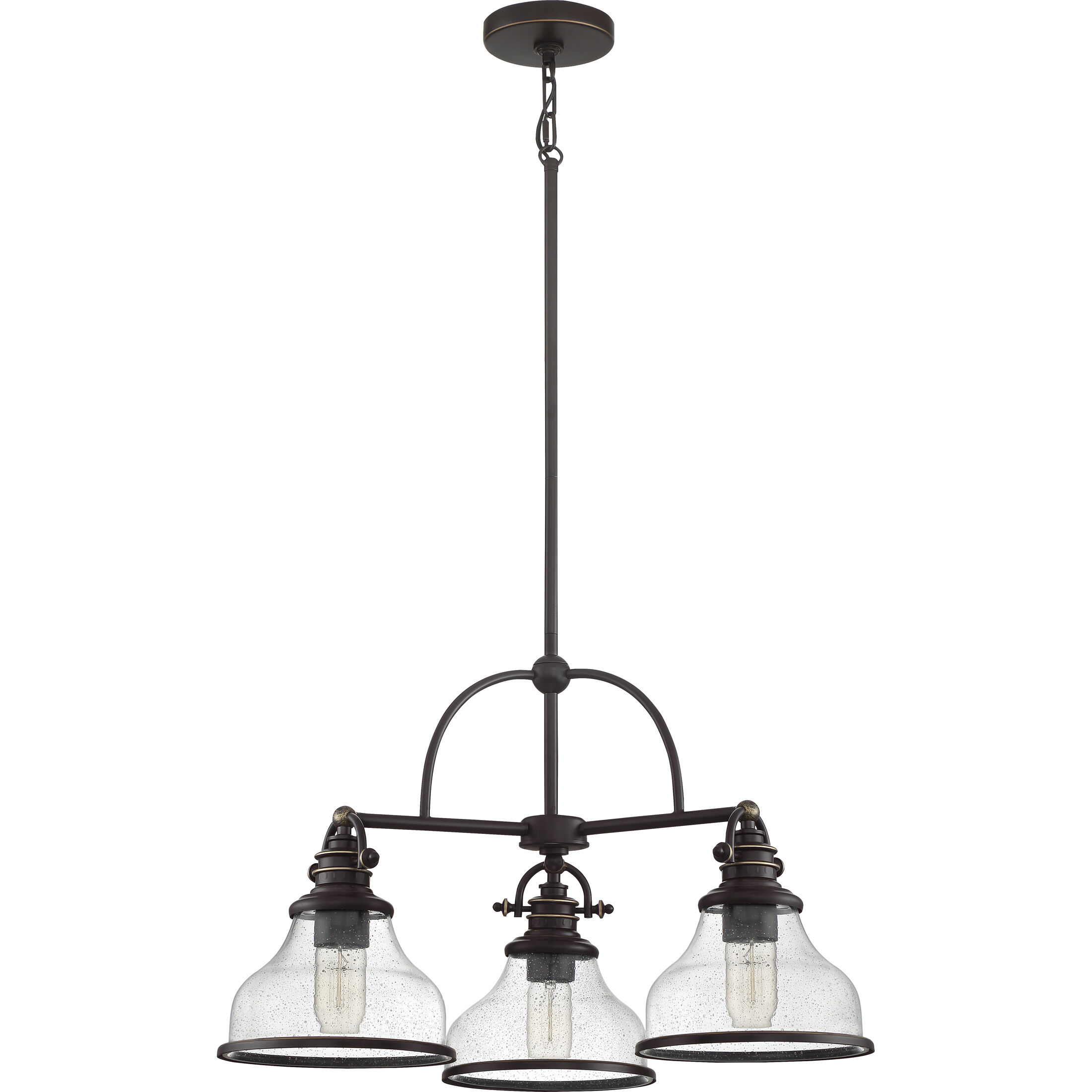 Grant 3 Light 24 inch Palladian Bronze Dinette Chandelier Ceiling Light