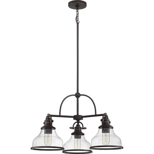 Grant 3 Light 24 inch Palladian Bronze Dinette Chandelier Ceiling Light