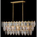 Amira 5 Light 45 inch Distressed Brass Interior Hanging Light Ceiling Light