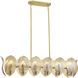 Orchid Island Light Ceiling Light in Amber Handmade Glass