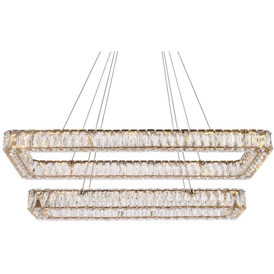 Monroe 2 Light 42 inch Gold Pendant Ceiling Light