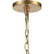 Ellipsa 1 Light 7 inch Satin Brass Mini Pendant Ceiling Light
