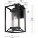 Willington 1 Light 13.5 inch Black Outdoor Wall Sconce
