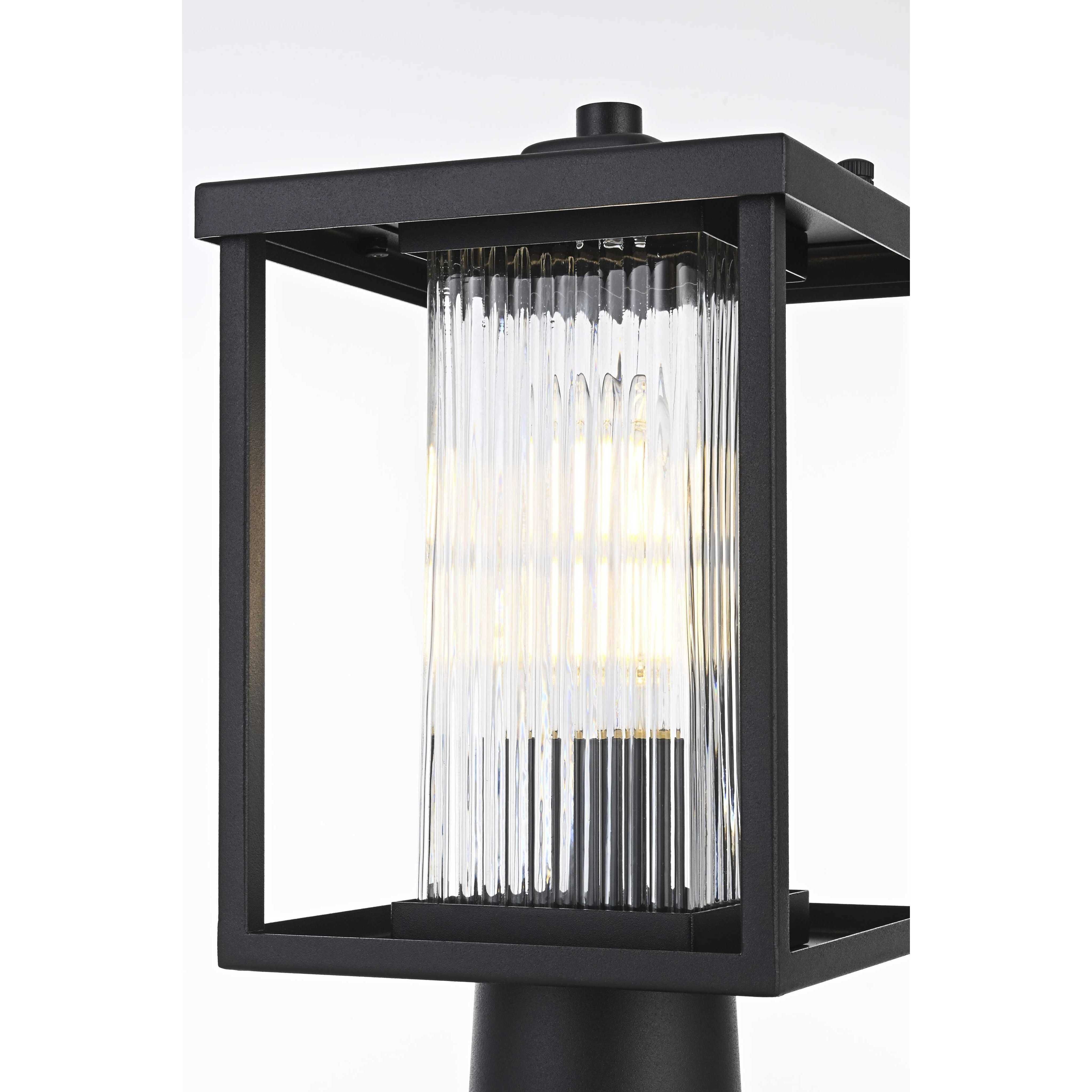 Dover 1 Light 14.5 inch Black Outdoor Post Light