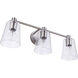 Emilio 3 Light 23 inch Brushed Polished Nickel Vanity Light Wall Light