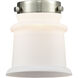 Franklin Restoration Canton 1 Light 6.5 inch Brushed Brass Mini Pendant Ceiling Light in Incandescent, Matte White, Franklin Restoration