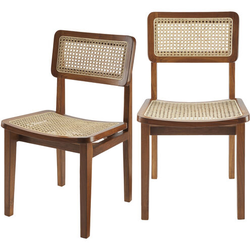 Arxan Top: Wheat; Base: Dark Brown Dining Chair