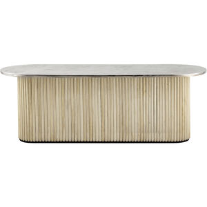 Finley 48 X 17 inch Bleached and Polished Nickel Coffee Table
