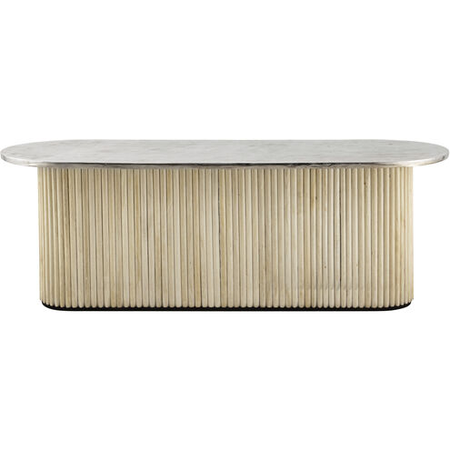 Finley 48 X 17 inch Bleached and Polished Nickel Coffee Table