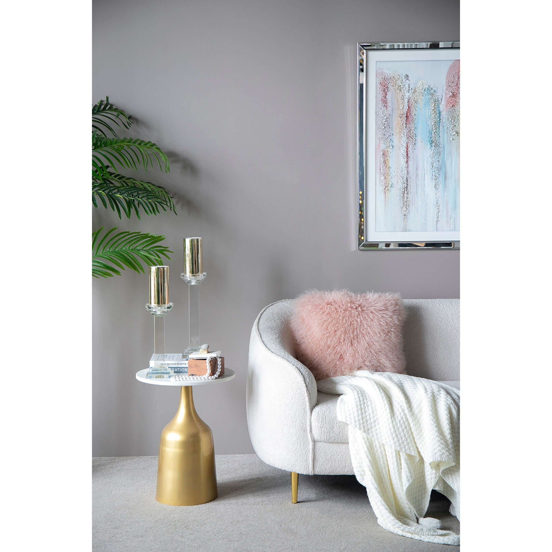 Speckled 6 X 3 inch LED Candle