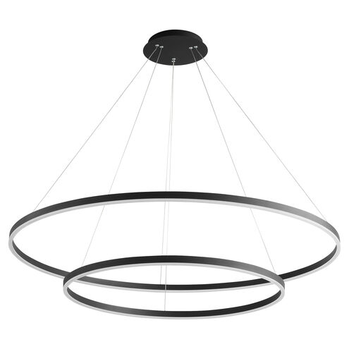 Circulo 2 Light 48 inch Black Pendant Ceiling Light