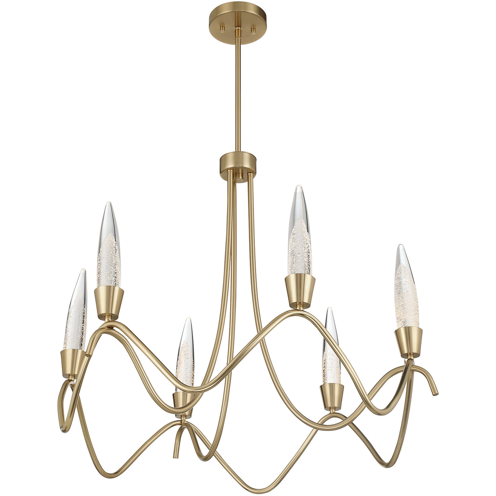 Sofia LED 30 inch Noble Brass Chandelier Ceiling Light