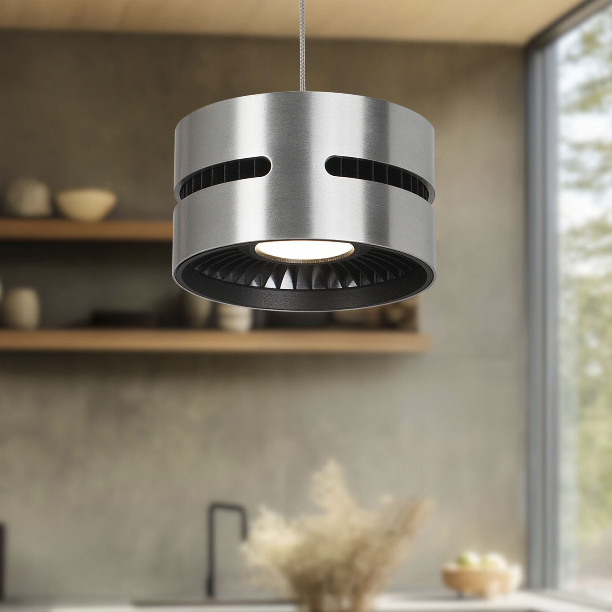 Oxford Pendant Ceiling Light in Brushed Nickel