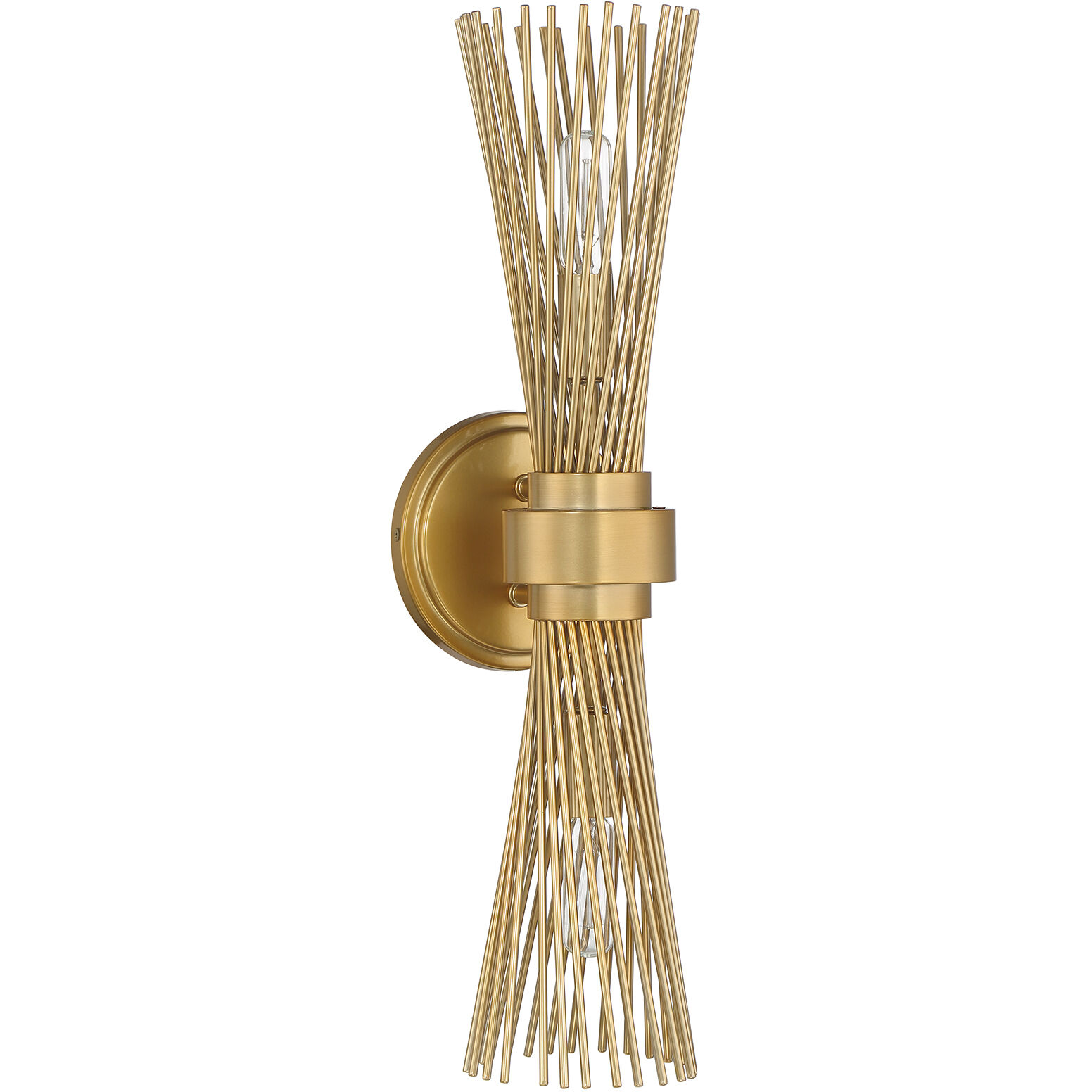 Longfellow 2 Light 5.12 inch Burnished Brass Wall Sconce Wall Light