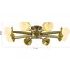 Canada 8 Light 36 inch Satin Brass Flush Mount Ceiling Light