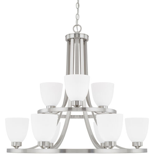 Jameson 9 Light 30 inch Brushed Nickel Chandelier Ceiling Light