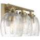 Glint 3 Light 24 inch Legacy Brass Vanity Light Wall Light
