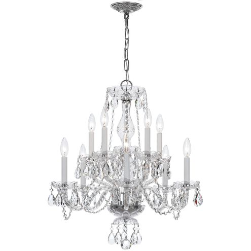 Traditional Crystal 10 Light 23 inch Polished Chrome Chandelier Ceiling Light