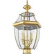 Monterey 3 Light 23.5 inch Polished Brass Outdoor Post Top Lantern
