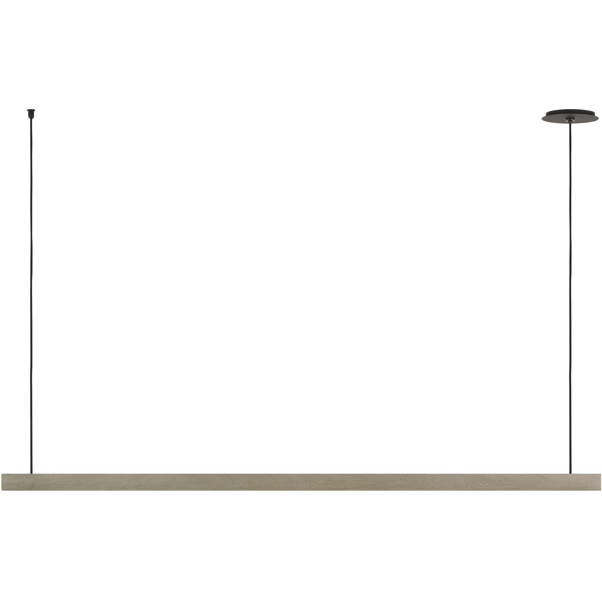 Mick De Giulio Lino LED 60 inch Honed Concrete Linear Chandelier Ceiling Light