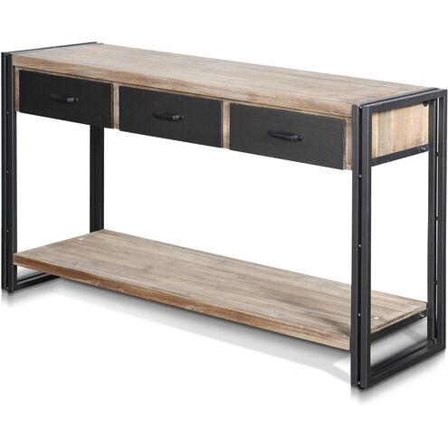 Calvin 55 X 16 inch Black Iron Console Table