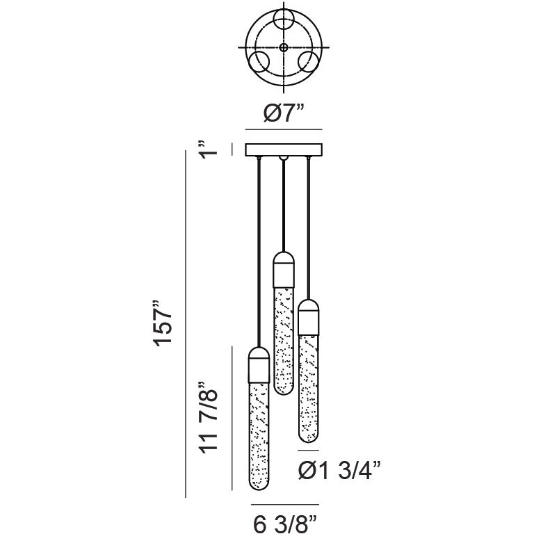 Aydin LED 6.38 inch Aged Gold Brass Pendant Ceiling Light