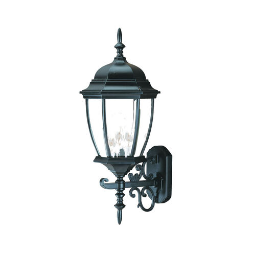 Wexford 3 Light 24 inch Matte Black Exterior Wall Mount