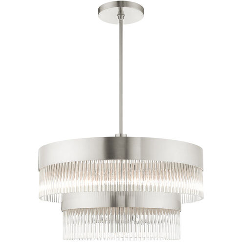 Nowrich 7 Light 24 inch Brushed Nickel Chandelier Ceiling Light