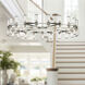 Revolve 42 Light 60.38 inch Clear Glass/Polished Nickel Chandelier Ceiling Light