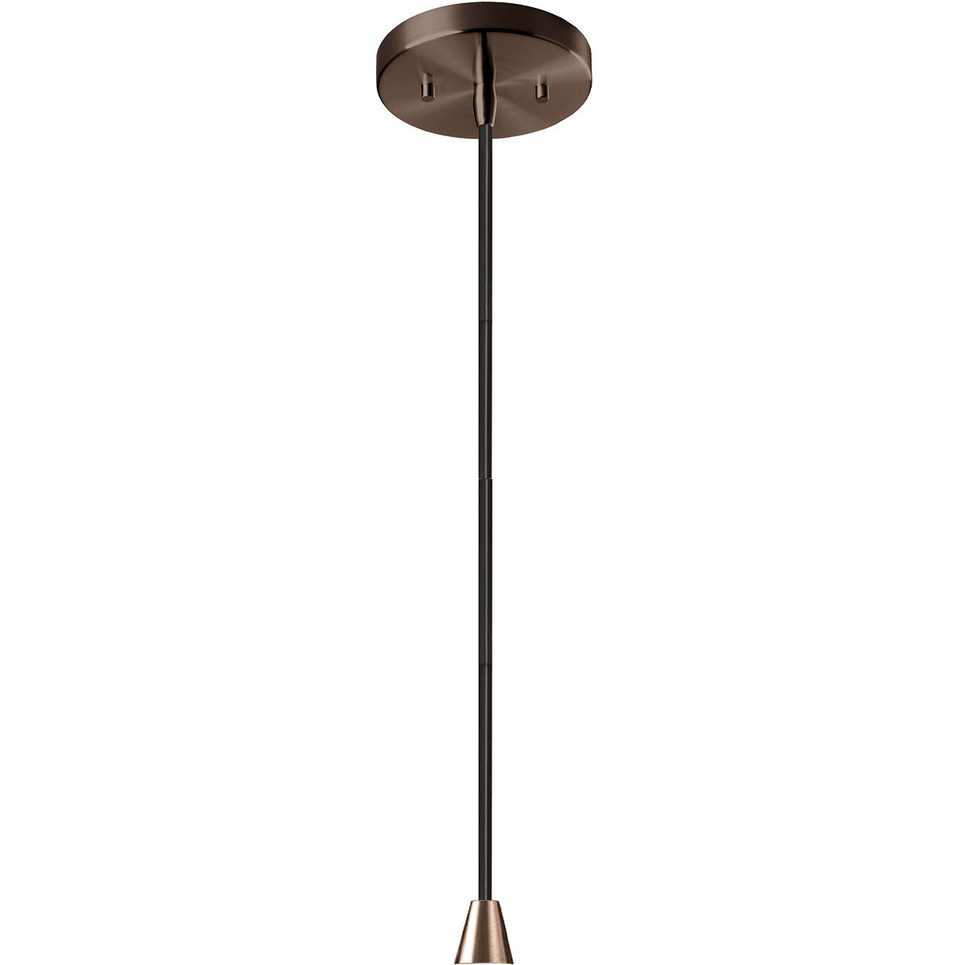 Radiance Collection LED 5 inch Carbon Matte Black with Dark Bronze Pendant Ceiling Light