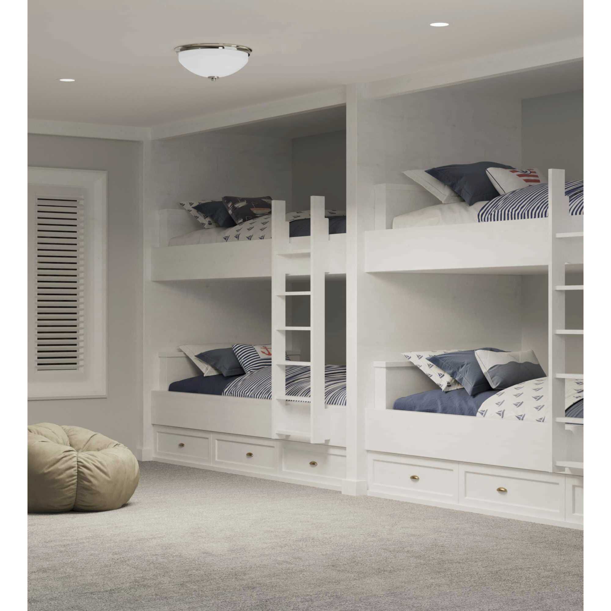 Replay 2 Light 14 inch Polished Nickel Flush Mount Ceiling Light