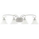 Coronado 4 Light 36 inch Brushed Nickel Bath Vanity Wall Light