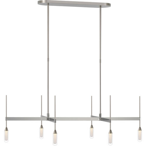 Peter Bristol Overture LED 41 inch Polished Nickel Downlight Linear Chandelier Ceiling Light, Medium