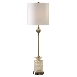 Flaviana 34 inch 150 watt Antique Brass Buffet Lamp Portable Light, David Frisch
