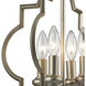 Chandette 4 Light 14 inch Aged Silver Chandelier Ceiling Light